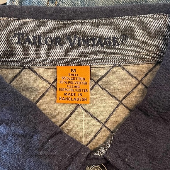 TAILOR VINTAGE PURETEC COOL QUILTED‎ BUTTON FRONT SHIRT NWOT MEN'S SIZE MEDIUM - Picture 10 of 13